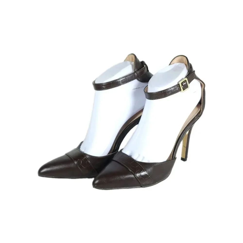 Altuzarra Women's US7 Brown Pointed Toe High Heel Pumps Shoes